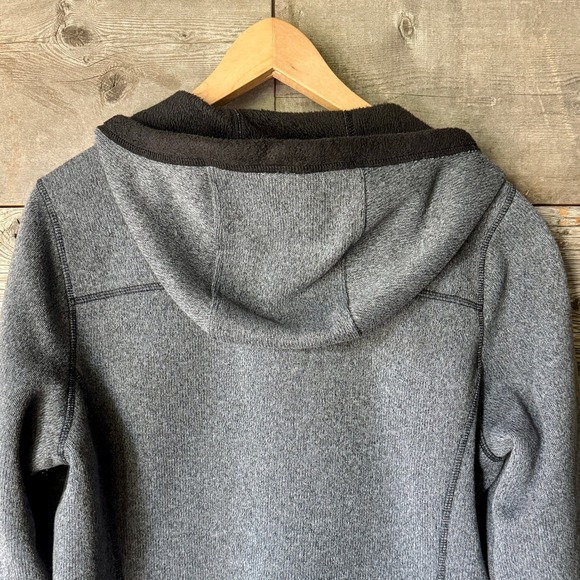The‎ North Face Womens Full Zip Fleece Sweater Jacket L Gray Hood Outdoor Gorp - Picture 9 of 11